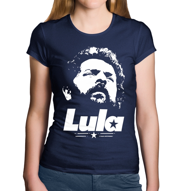 Baby Look Algodão Lula 13 PT 2026 - Marinho