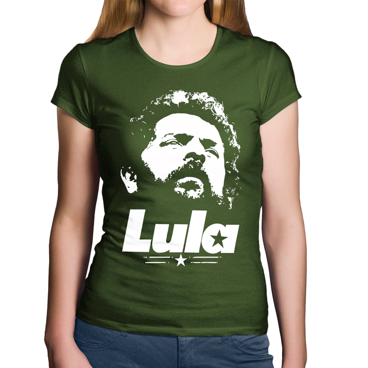 Baby Look Algodão Lula 13 PT 2026 - Musgo