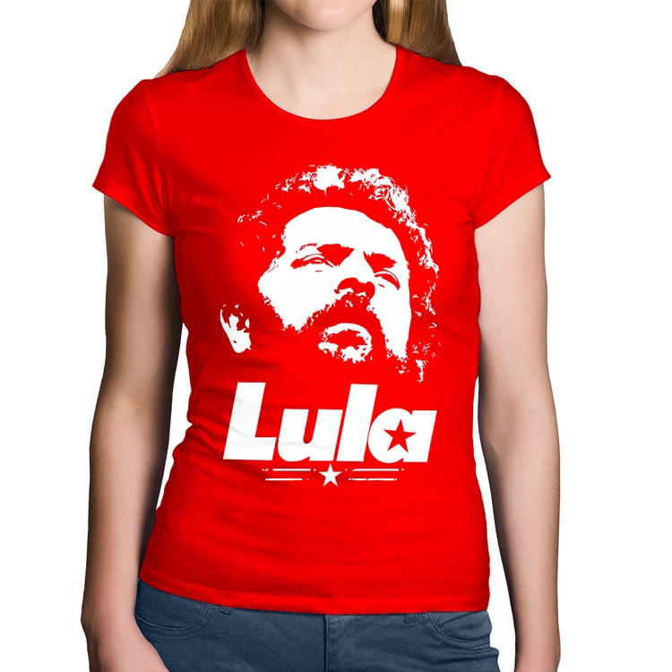 Baby Look Algodão Lula 13 PT 2026 - Vermelha