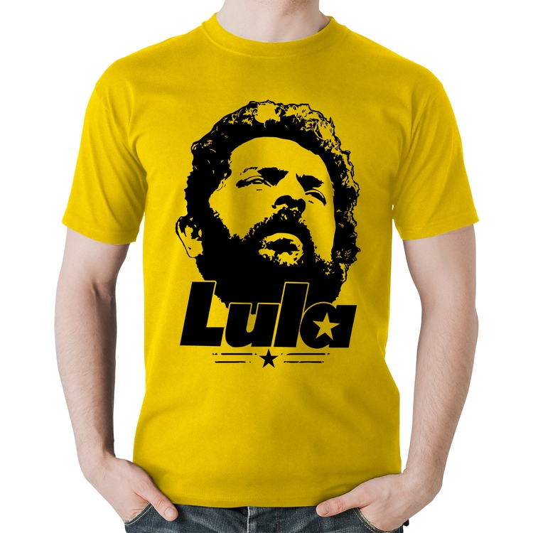 Camiseta Algodão Lula 13 PT 2026 - Amarela