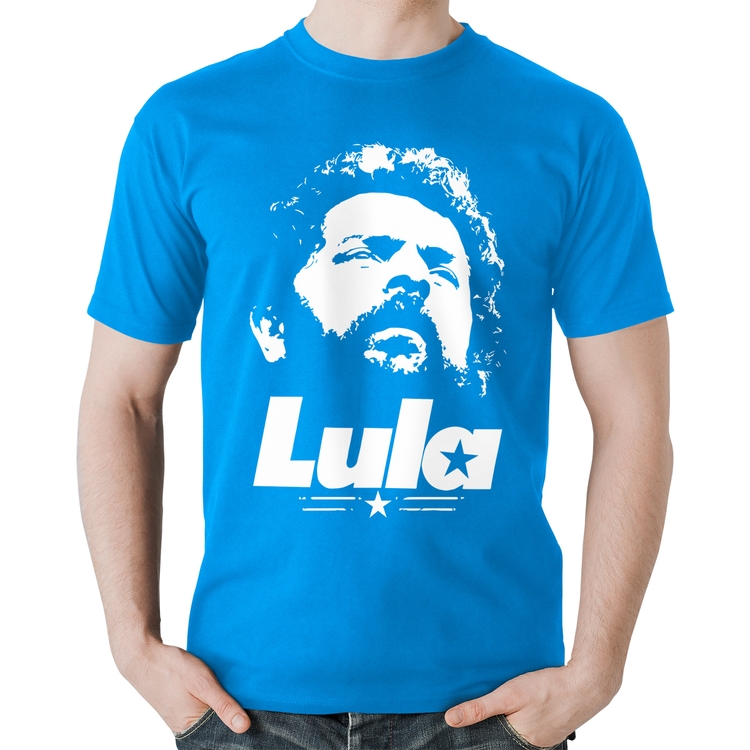 Camiseta Algodão Lula 13 PT 2026 - Azul
