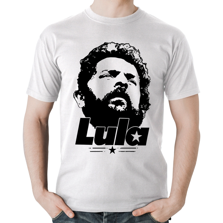 Camiseta Algodão Lula 13 PT 2026 - Branca