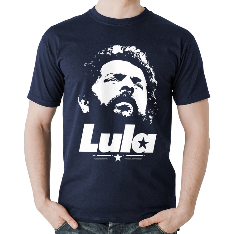 Camiseta Algodão Lula 13 PT 2026 - Marinho