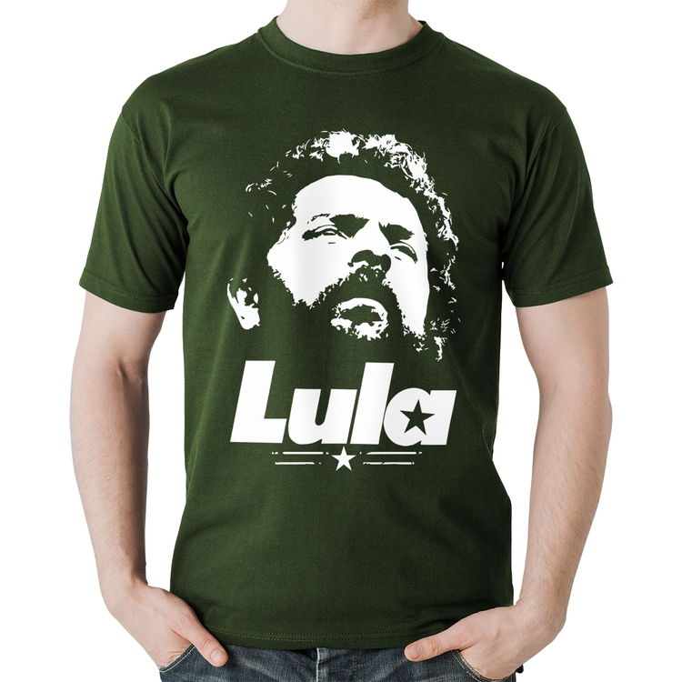 Camiseta Algodão Lula 13 PT 2026 - Musgo