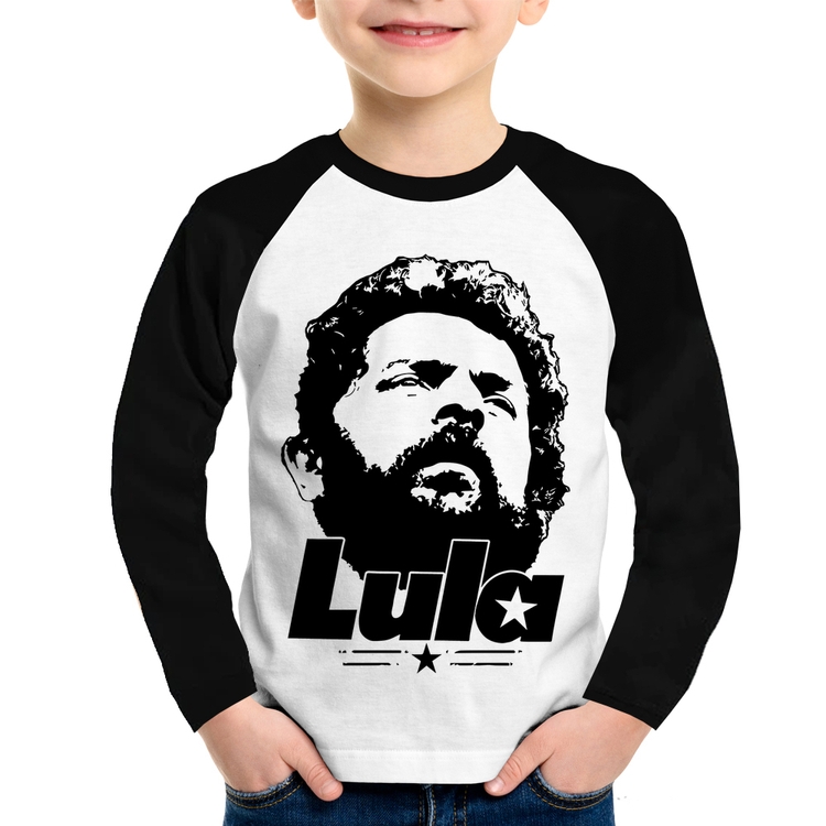 Camiseta Raglan Infantil Lula 13 PT 2026 Manga Longa