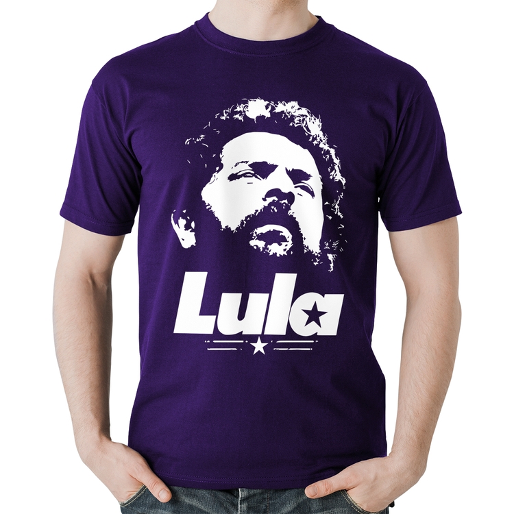 Camiseta Algodão Lula 13 PT 2026 - Roxa