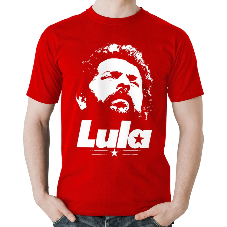 Camiseta Algodão Lula 13 PT 2026 - Vermelha