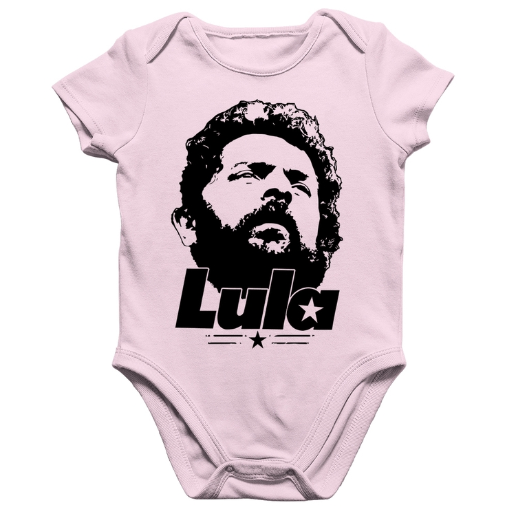 Body Bebê Algodão Lula 13 PT 2026 - Rosa Bebê