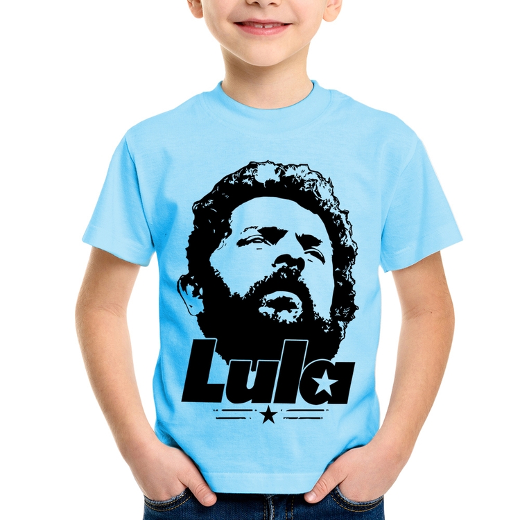 Camiseta Infantil Lula 13 PT 2026 - Azul Bebê