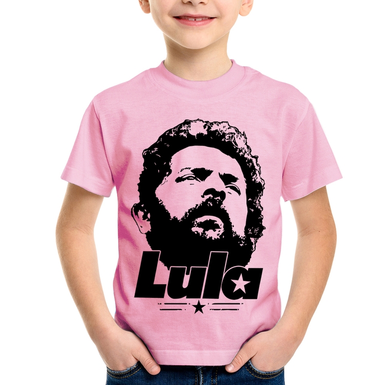 Camiseta Infantil Lula 13 PT 2026 - Rosa Bebê