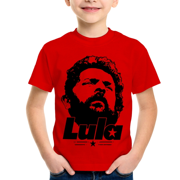 Camiseta Infantil Lula 13 PT 2026 - Vermelha