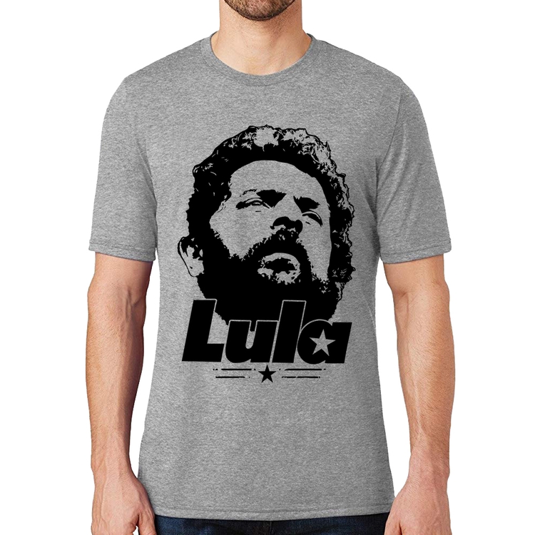 Camiseta Lula 13 PT 2026 - Cinza
