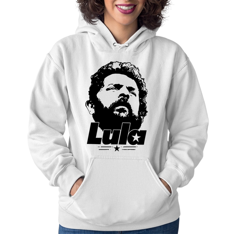 Moletom Feminino Lula 13 PT 2026 - Branco