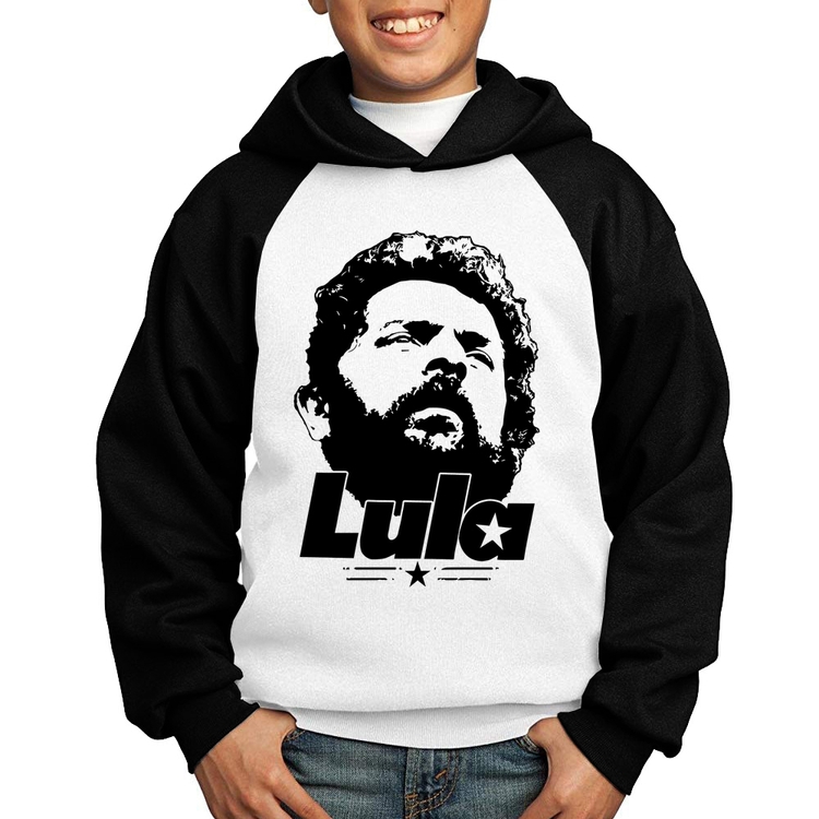 Moletom Infantil Lula 13 PT 2026 - Branco/Preto