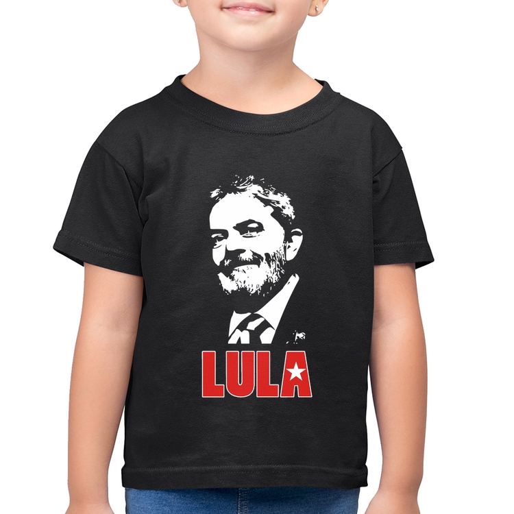 Camiseta Algodão Infantil Lula 2026 PT 13