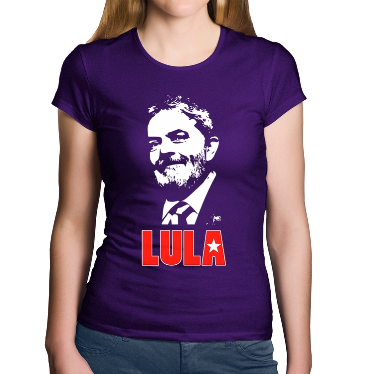 Baby Look Algodão Lula 2026 PT 13 - Roxa