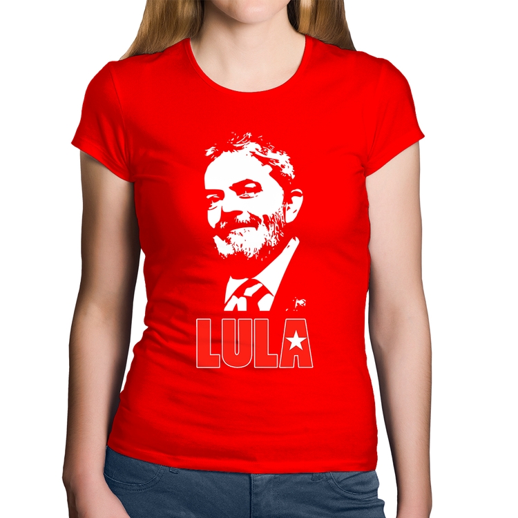 Baby Look Algodão Lula 2026 PT 13 - Vermelha