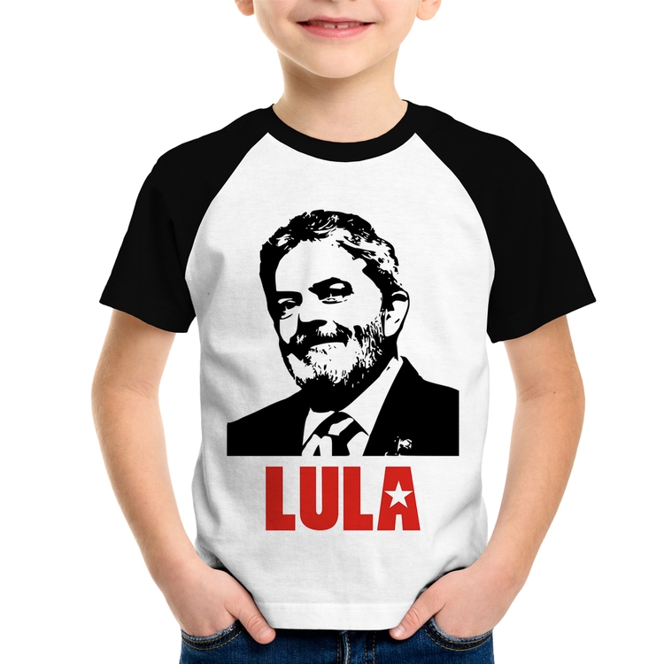 Camiseta Raglan Infantil Lula 2026 PT 13