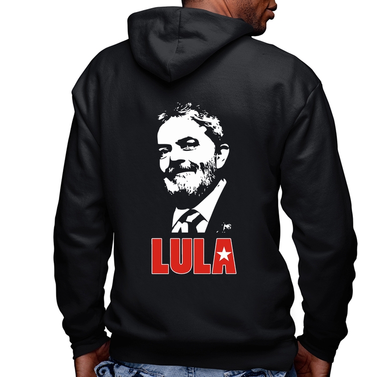 Blusa Moletom Lula 2026 PT 13 Masculina com Capuz e Zíper