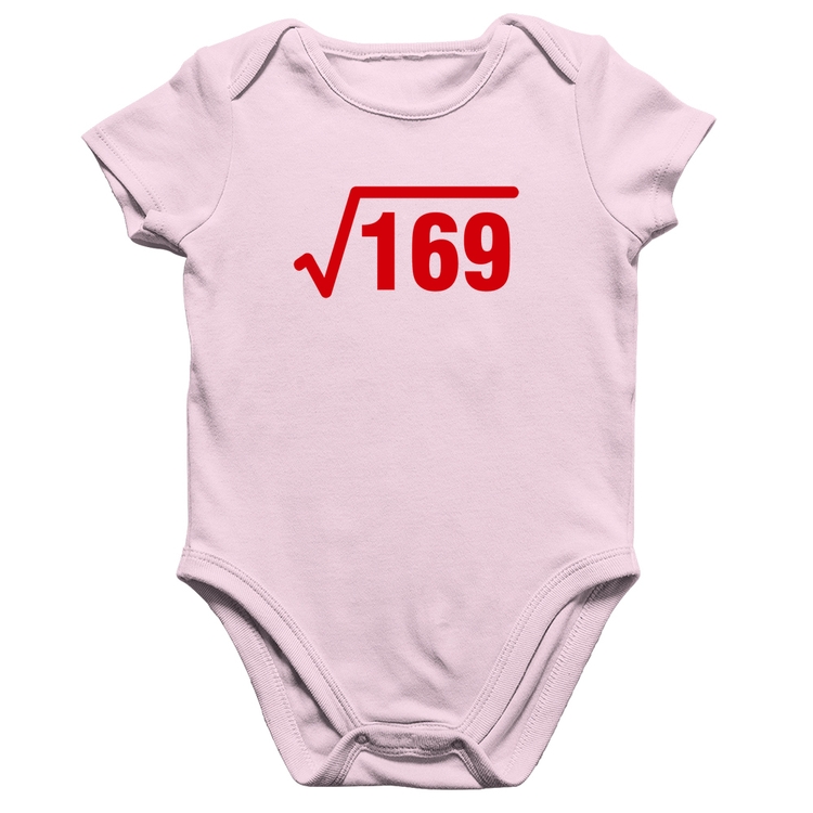 Body Bebê Algodão Raiz Quadrada 169 - Rosa Bebê