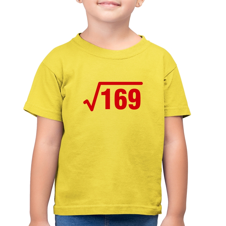 Camiseta Algodão Infantil Raiz Quadrada 169 - Amarelo Canário