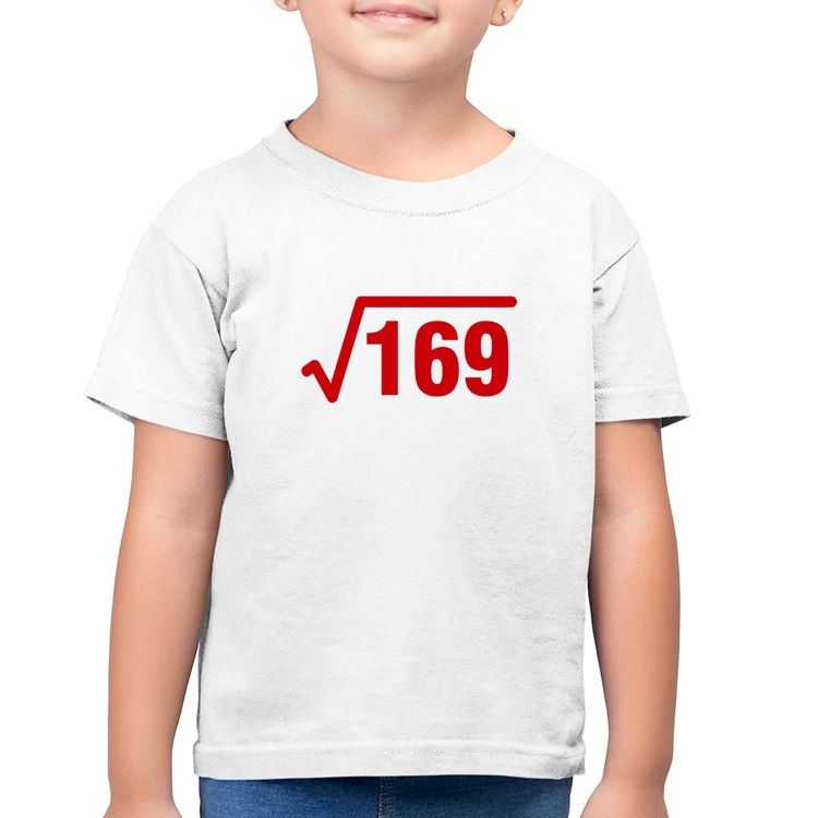 Camiseta Algodão Infantil Raiz Quadrada 169 - Branca