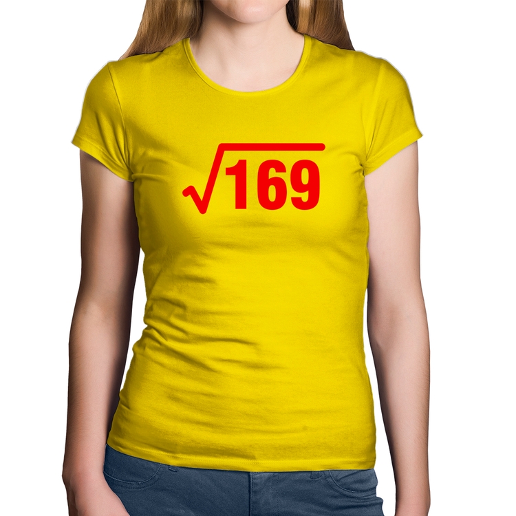 Baby Look Algodão Raiz Quadrada 169 - Amarela