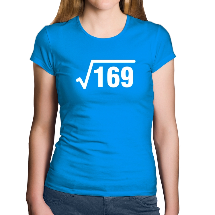 Baby Look Algodão Raiz Quadrada 169 - Azul