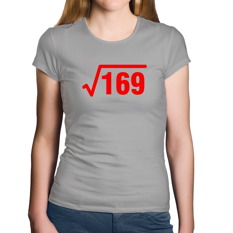 Baby Look Algodão Raiz Quadrada 169 - Cinza