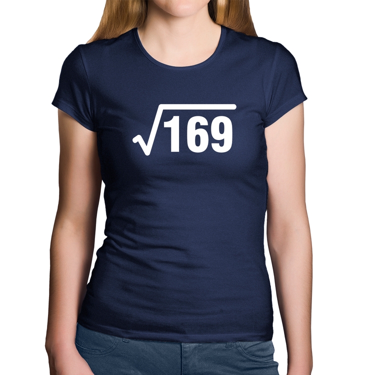 Baby Look Algodão Raiz Quadrada 169 - Marinho