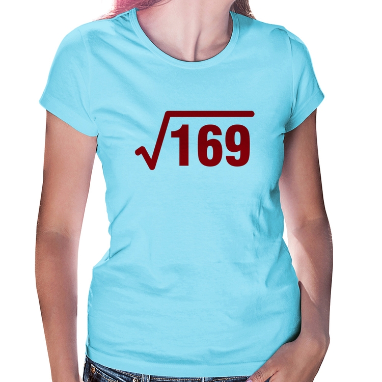 Baby Look Raiz Quadrada 169 - Azul Bebê