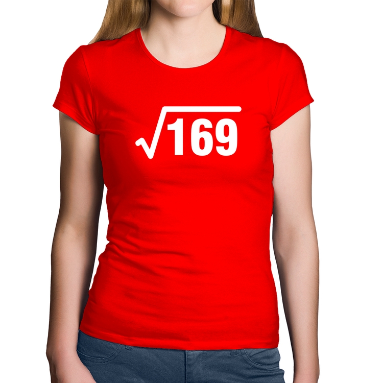 Baby Look Algodão Raiz Quadrada 169 - Vermelha