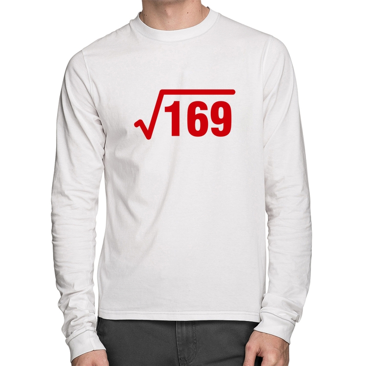 Camiseta Algodão Raiz Quadrada 169 Manga Longa - Branca