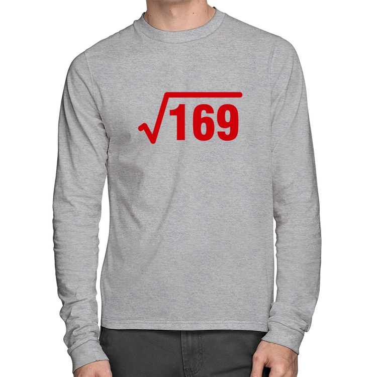 Camiseta Algodão Raiz Quadrada 169 Manga Longa - Mescla