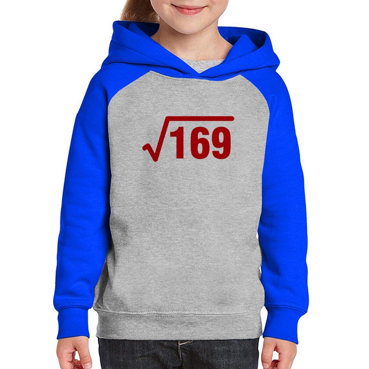 Moletom Infantil Raiz Quadrada 169 - Cinza/Azul