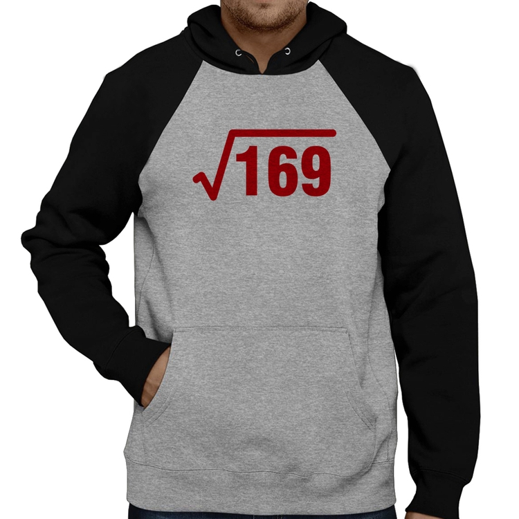 Moletom Raiz Quadrada 169 - Cinza/Preto