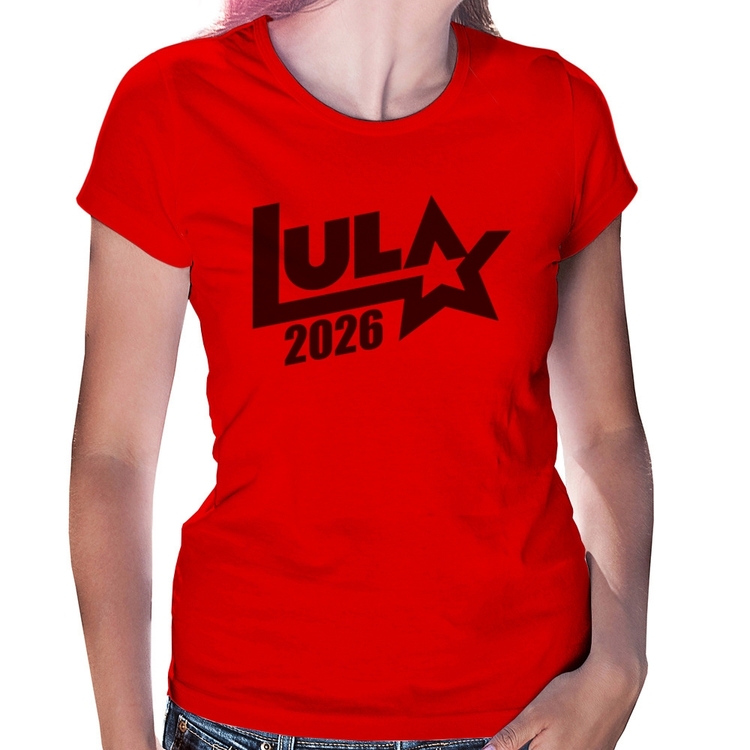 Baby Look Lula 2026 Estrela PT 13 - Vermelha