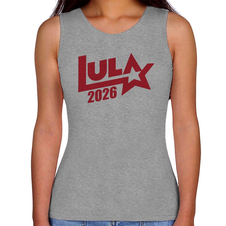 Regata Feminina Lula 2026 Estrela PT 13 - Cinza