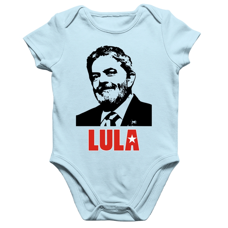 Body Bebê Algodão Lula 2026 PT 13 - Azul Bebê
