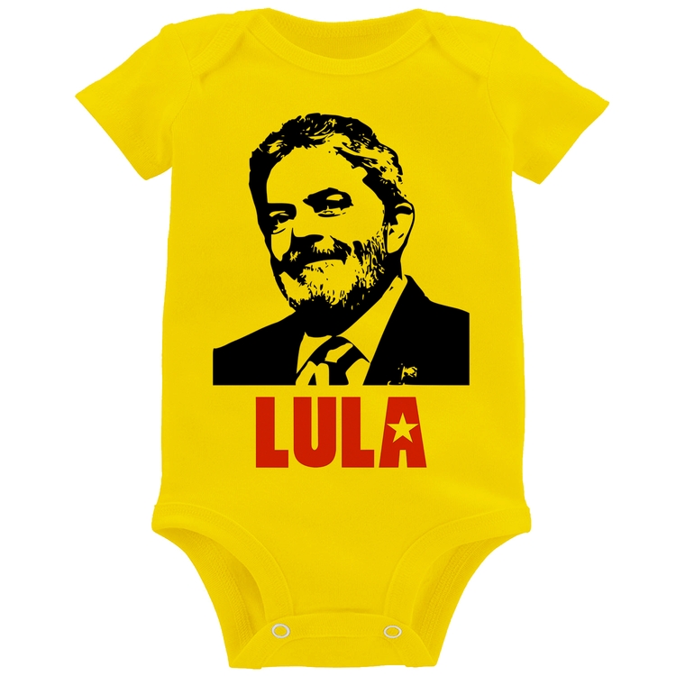 Body Bebê Lula 2026 PT 13 - Amarelo