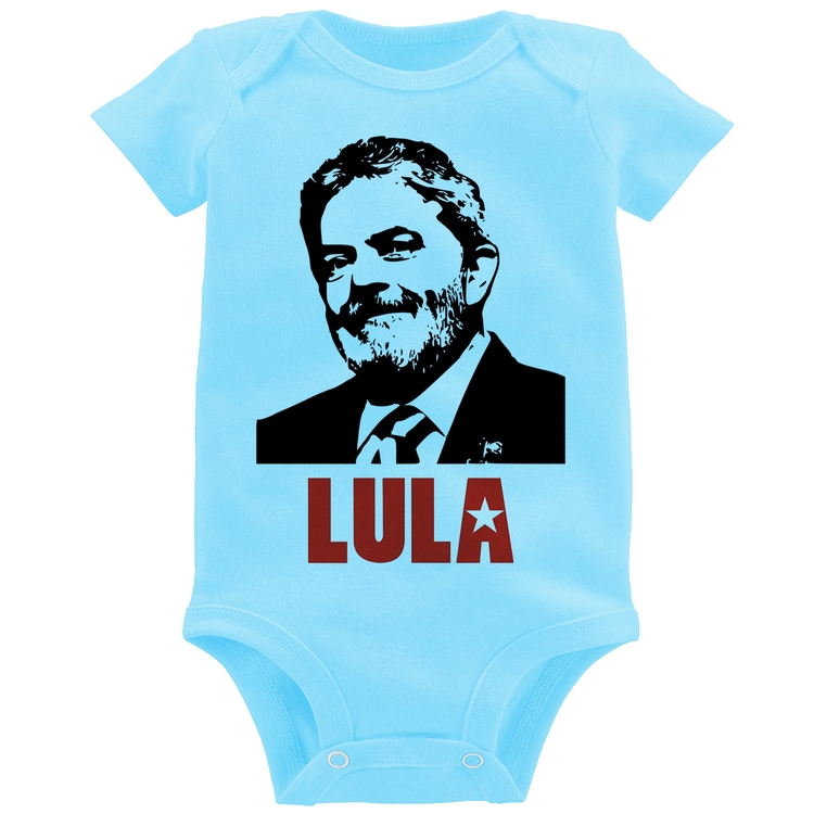 Body Bebê Lula 2026 PT 13 - Azul Bebê