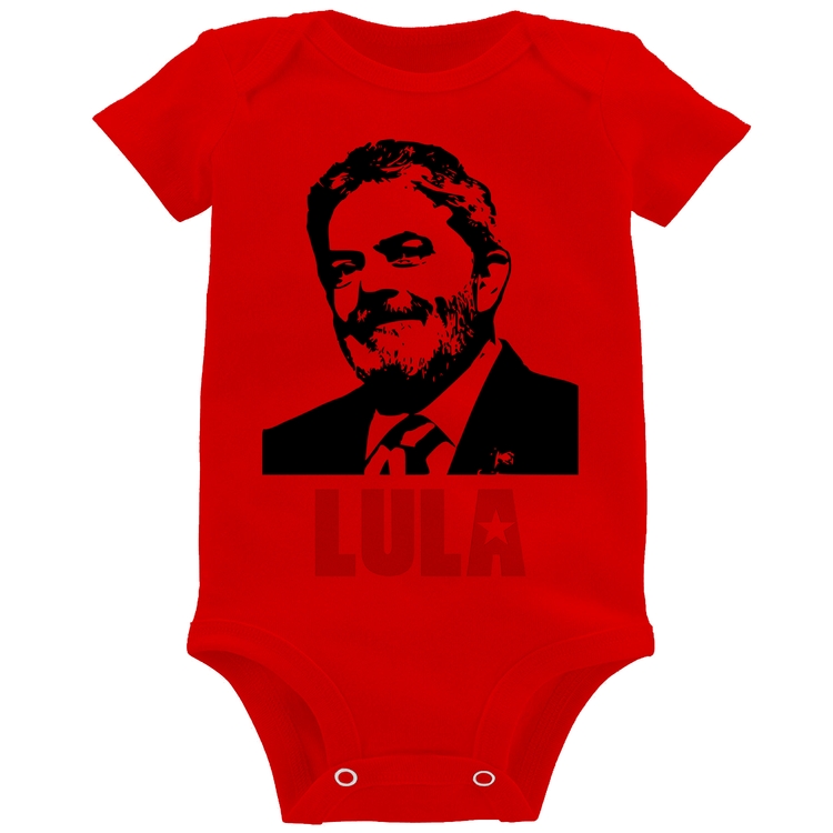 Body Bebê Lula 2026 PT 13 - Vermelho