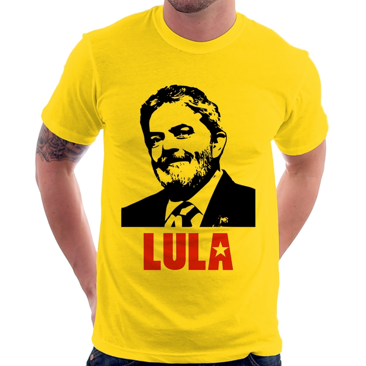 Camiseta Lula 2026 PT 13 - Amarela