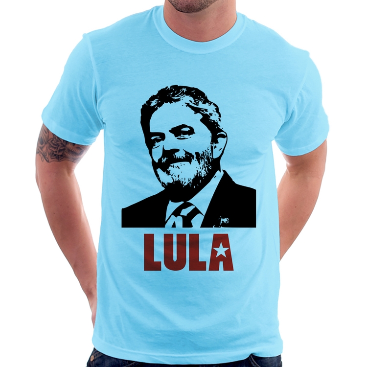 Camiseta Lula 2026 PT 13 - Azul Bebê