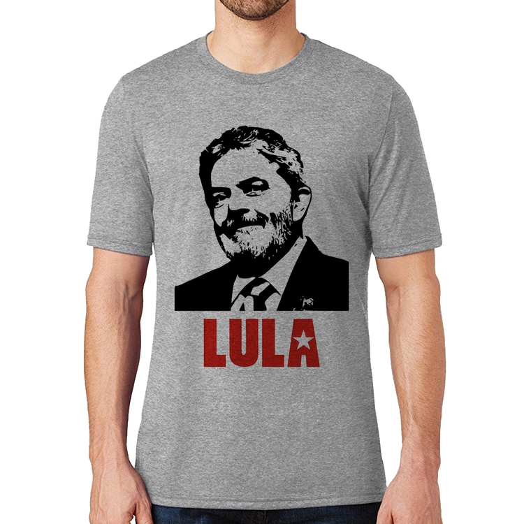 Camiseta Lula 2026 PT 13 - Cinza