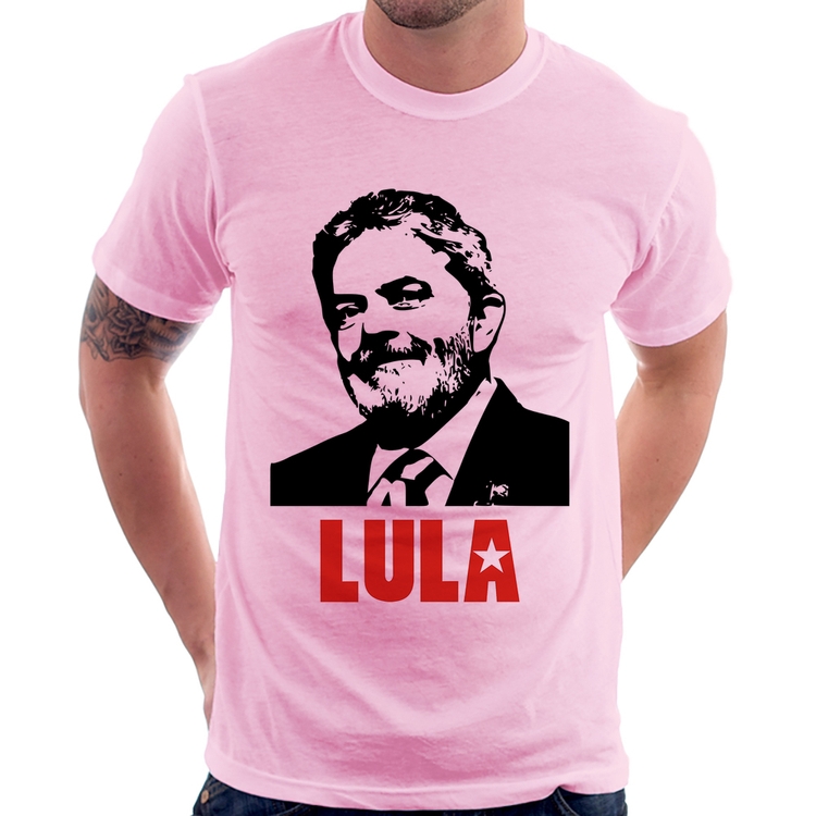 Camiseta Lula 2026 PT 13 - Rosa Bebê