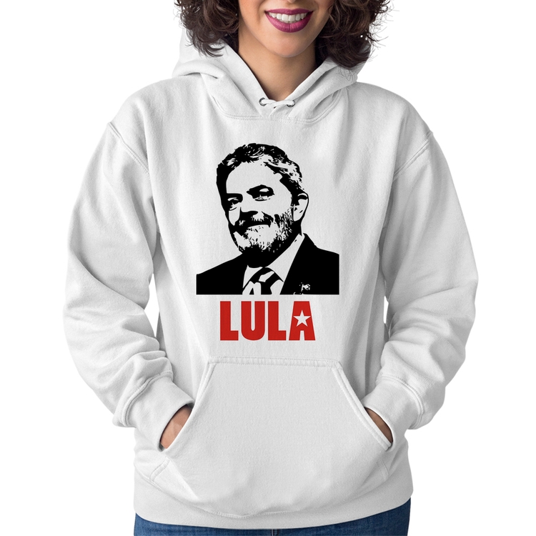 Moletom Feminino Lula 2026 PT 13 - Branco
