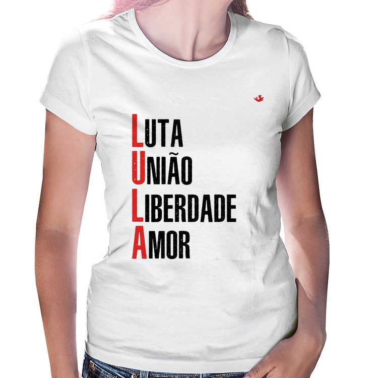 Baby Look LULA - Luta, União, Liberdade e Amor
