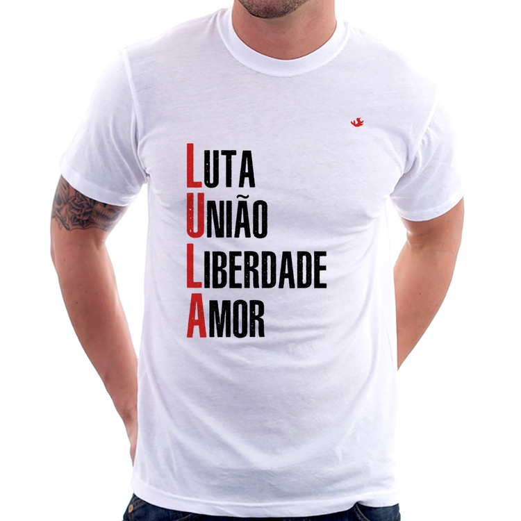 Camiseta LULA - Luta, União, Liberdade e Amor