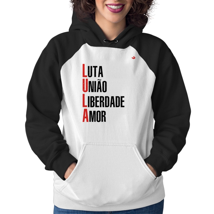 Moletom Feminino LULA - Luta, União, Liberdade e Amor